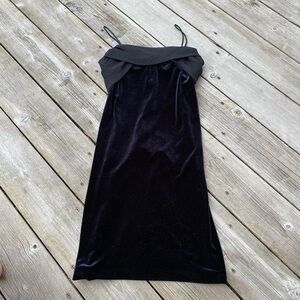 black velvet cocktail dress